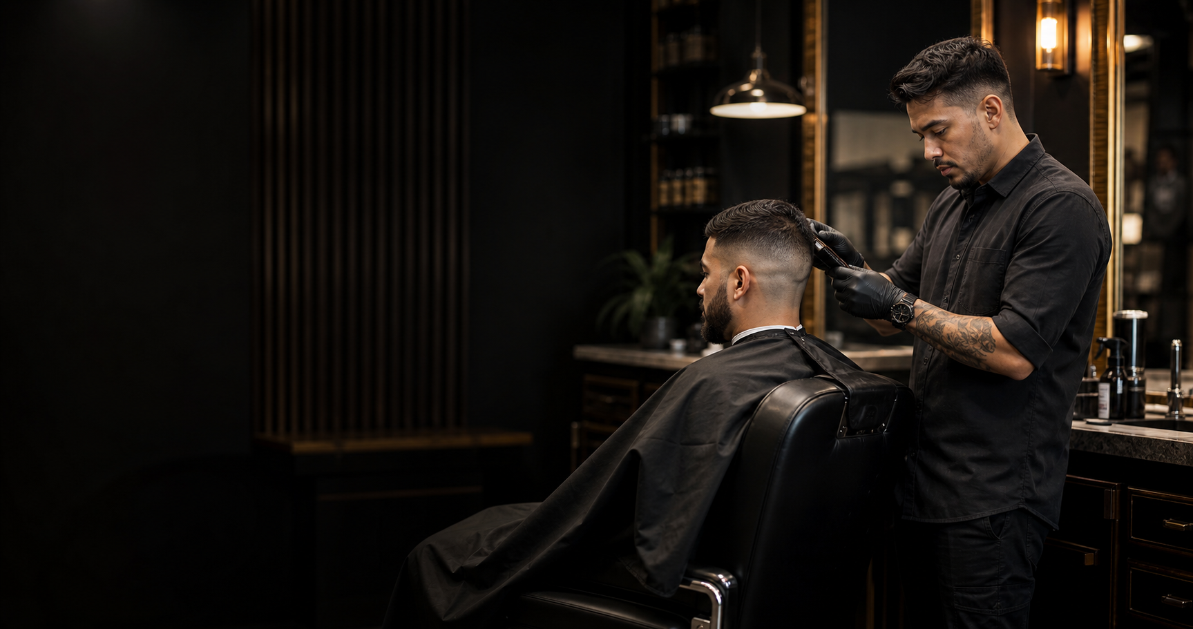 Experienced master barber working at a clean professional station